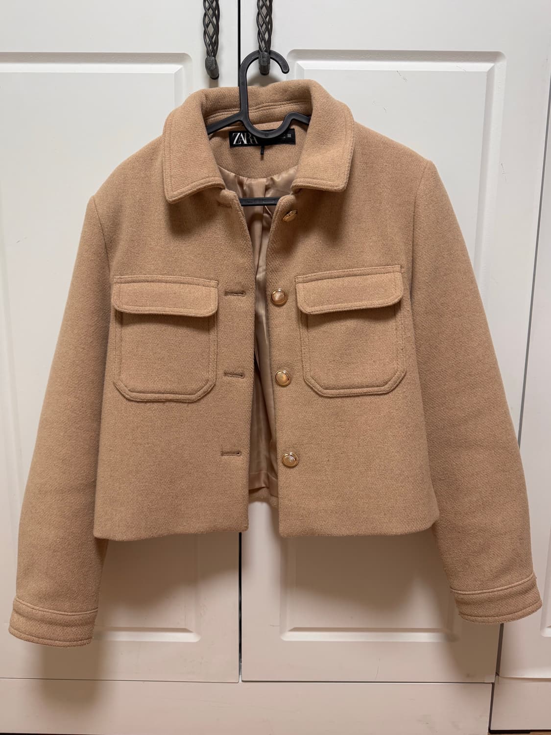 Zara 울 블렌드 크롭 블레이저(S) 상품이미지1