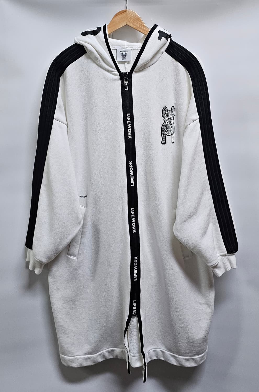 라이프워크 화이트 후드 롱 집업 FREE 상품이미지1