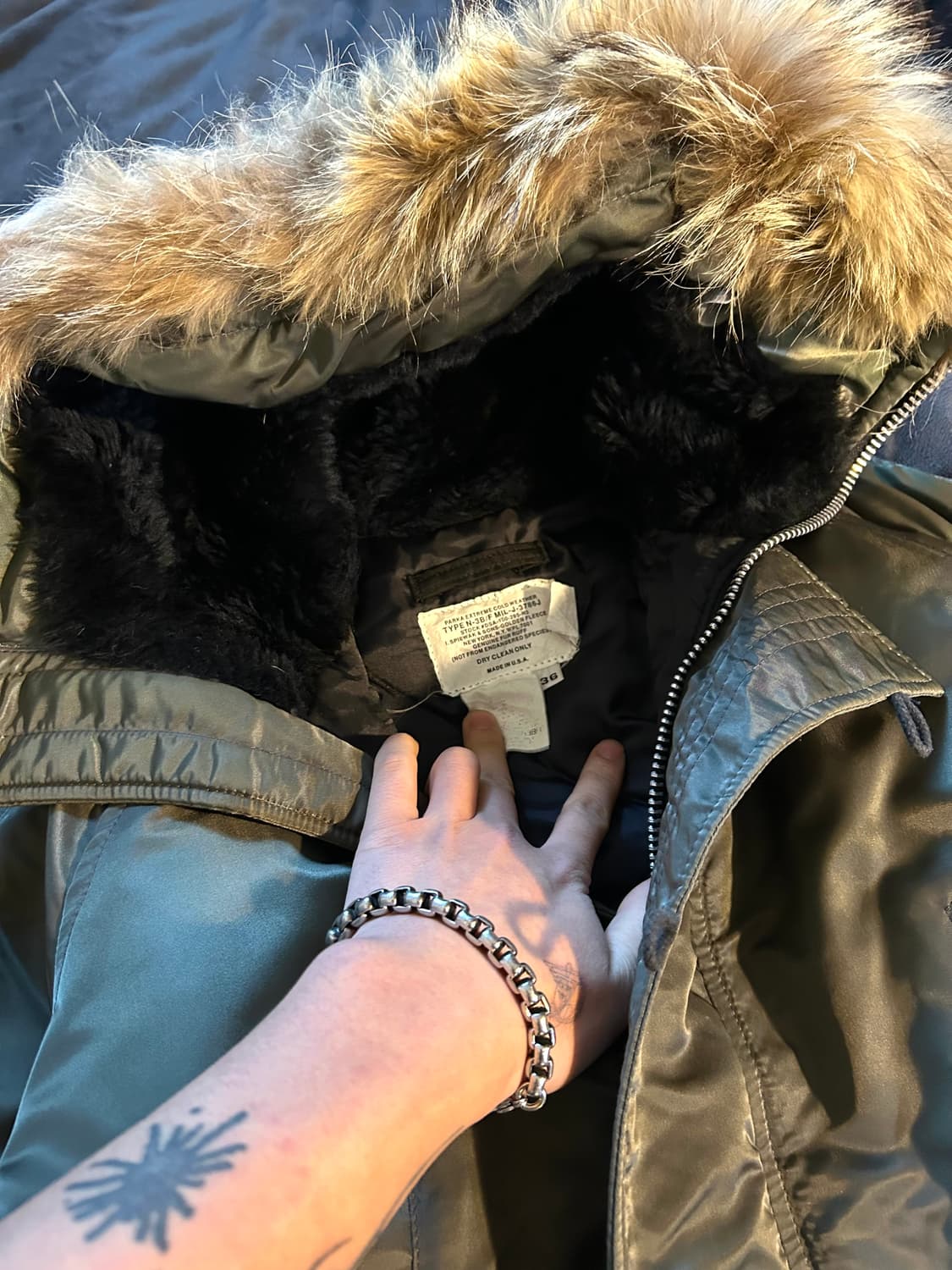 Khaki N2b Long Type Ma-1 Bomber Jacket 상품이미지8