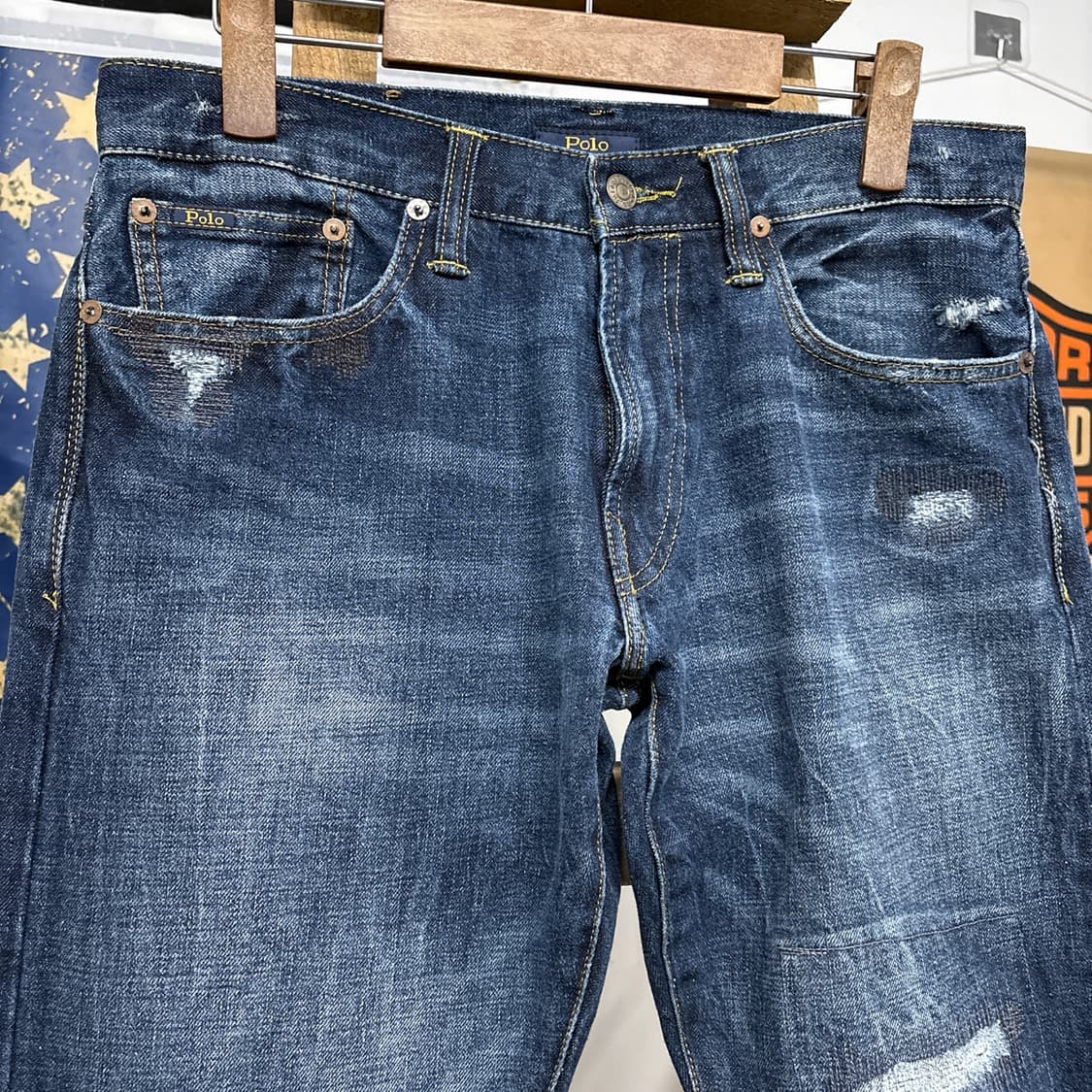 폴로 랄프로렌 빈티지 워시드 리페어드 데님팬츠 N941   상품이미지3