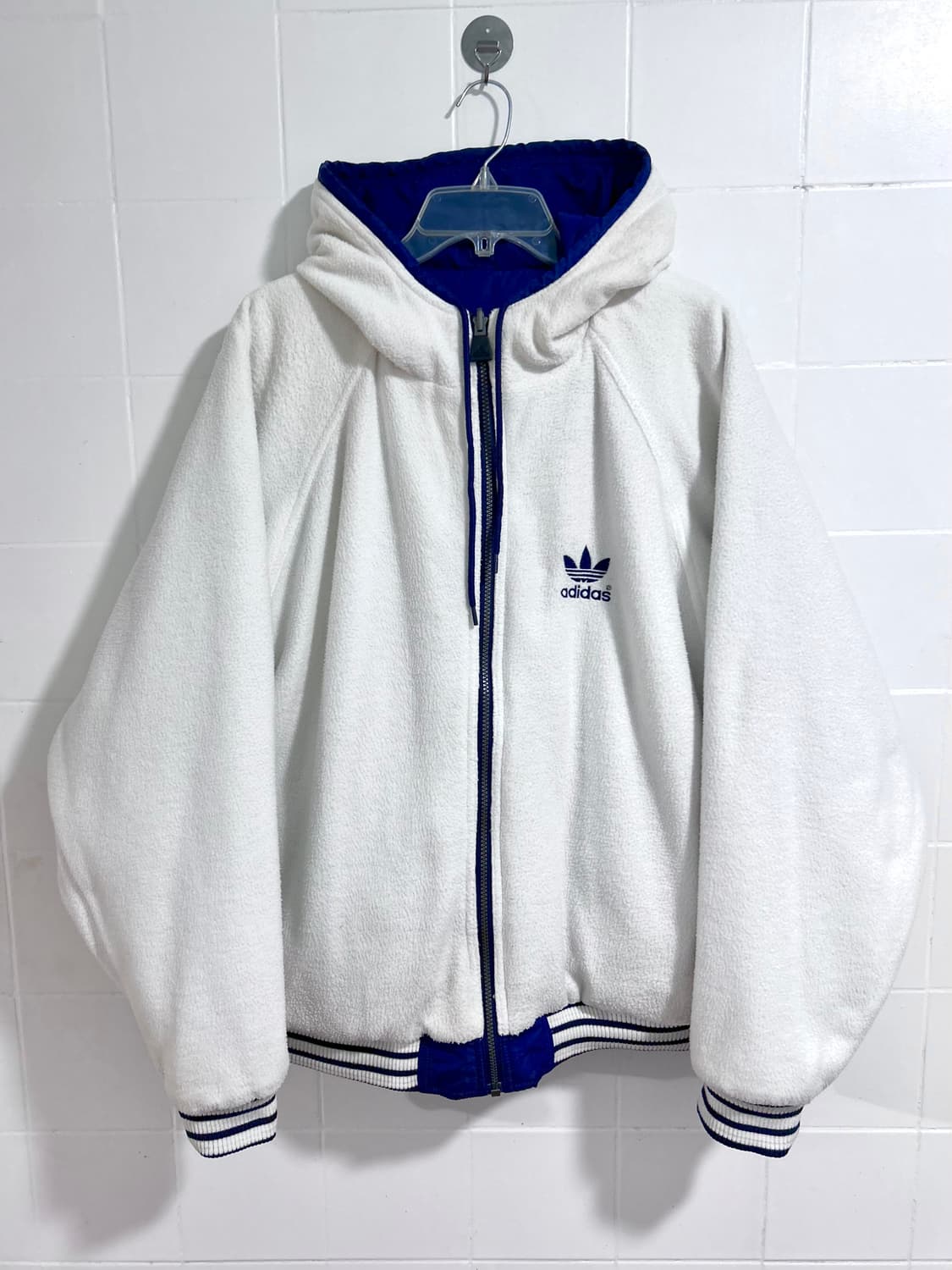 아디다스 양털 후리스 리버시블 자켓 90s 상품이미지1