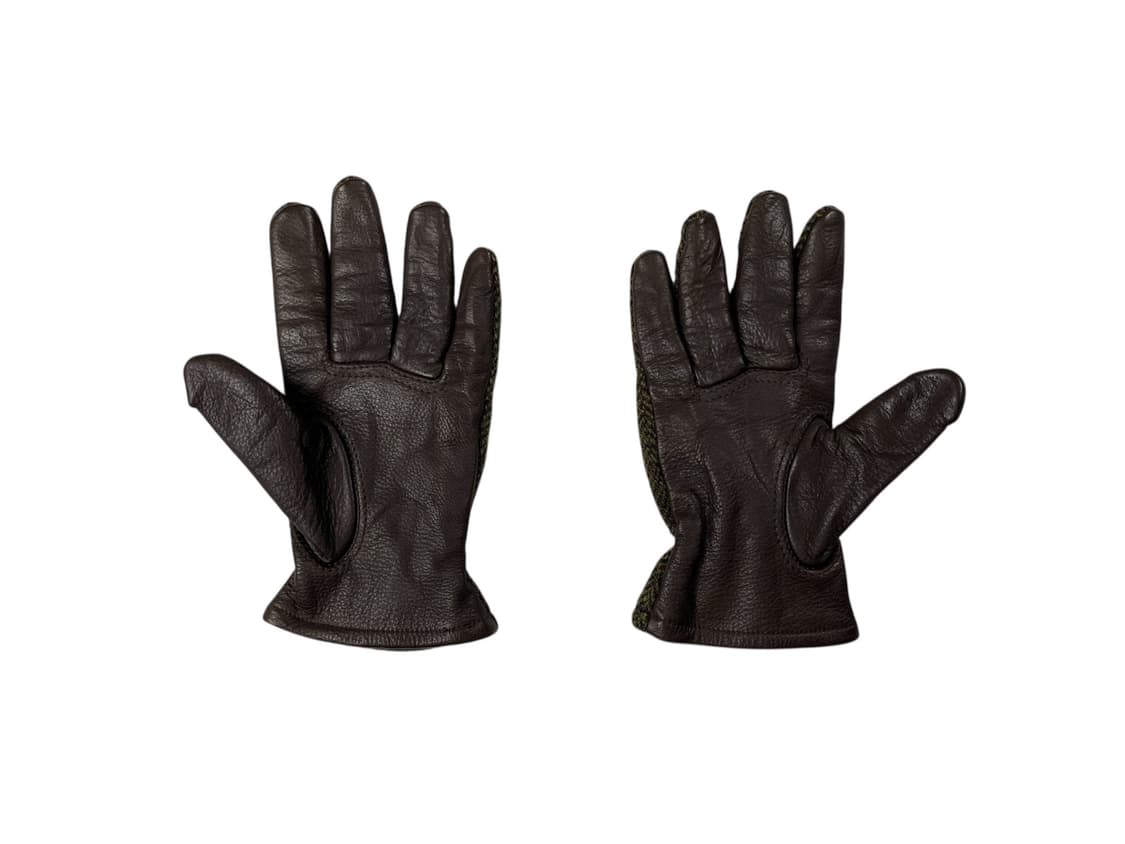 tweed leather gloves 상품이미지3