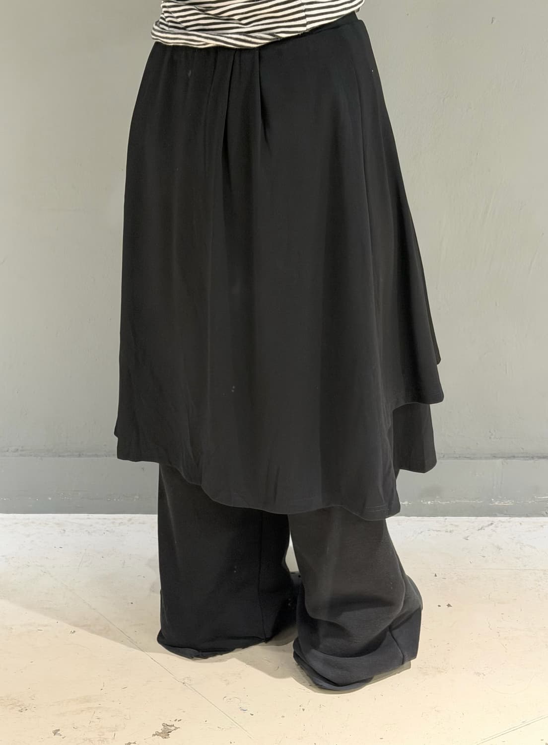 side ribbon pleats layered detail skirt 상품이미지3