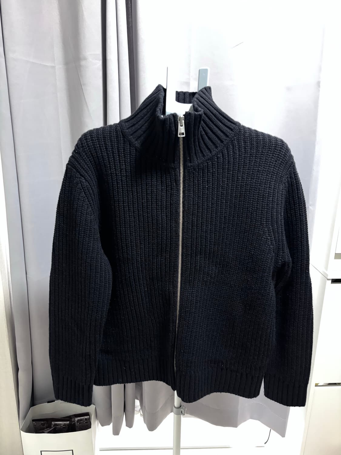 [m]COS 퍼널넥 니티드 울 재킷 상품이미지2