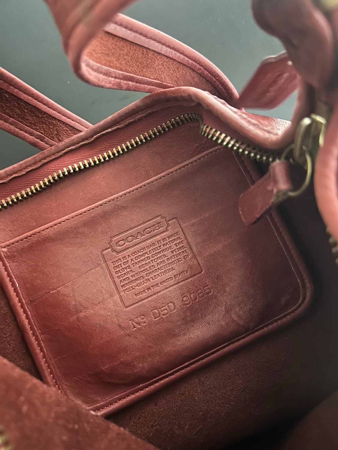 코치 빈티지 더플백 레드 라지 사이즈 상품이미지4