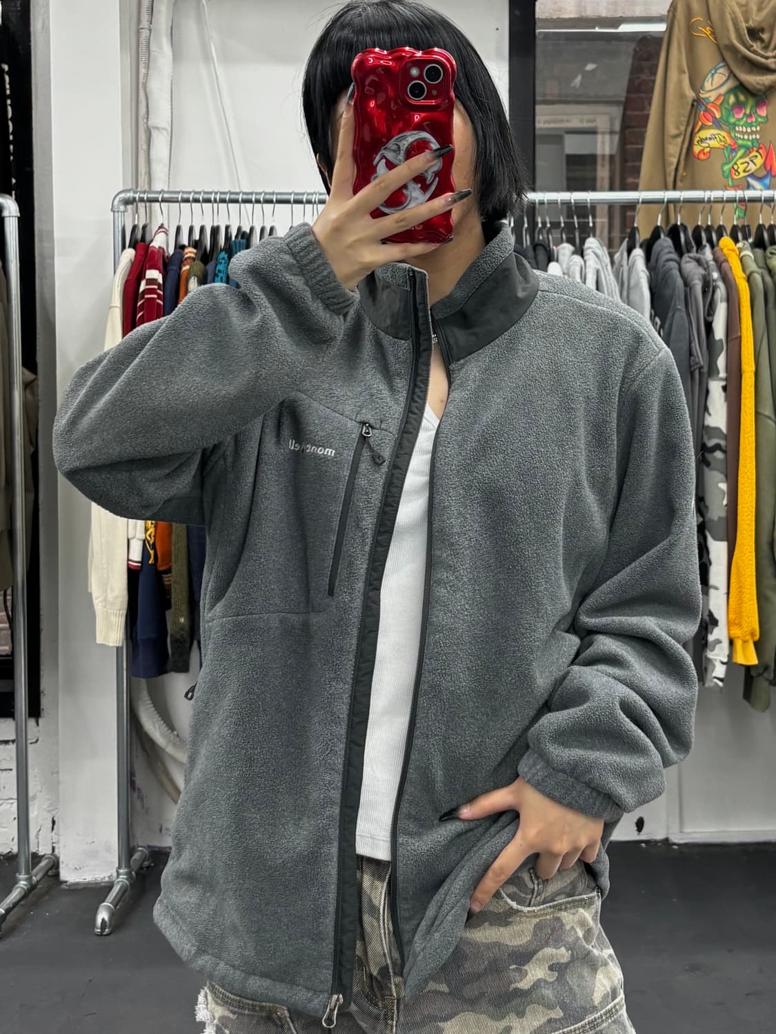 몽벨 그레이 플리스 자켓 상품이미지2