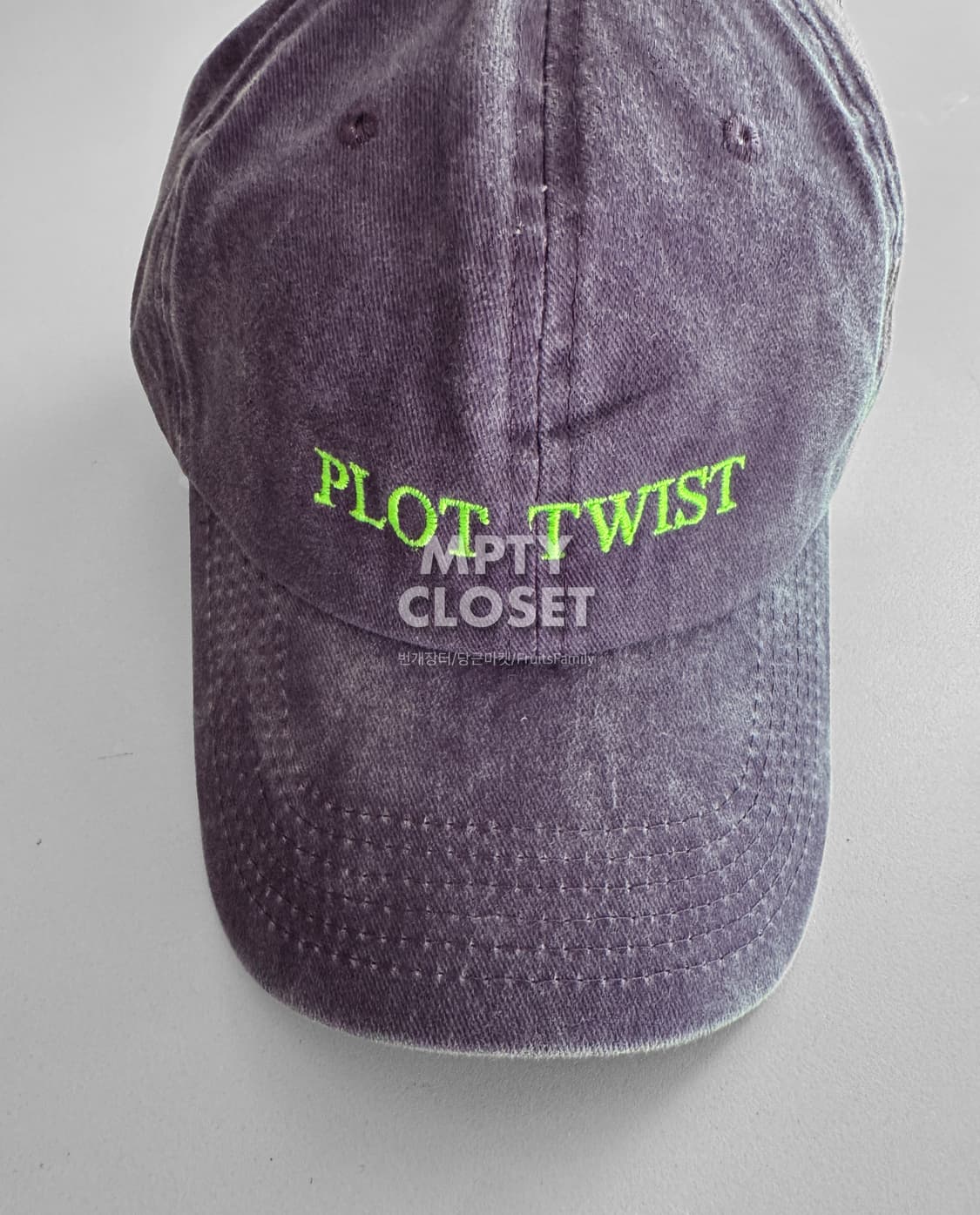 Hoho Coco Plot Twist 워시드 볼캡 퍼플 상품이미지2