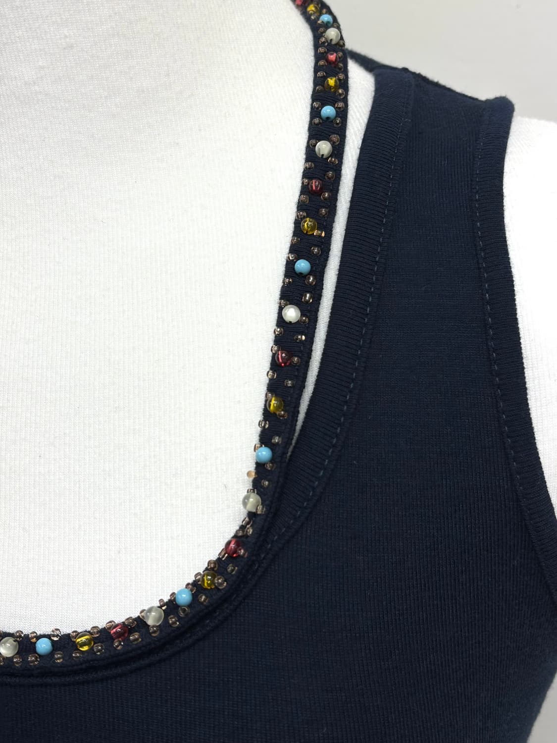 빈티지 네이비 슬리브리스 상품이미지5