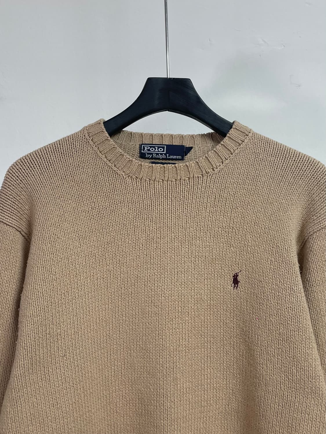 폴로 랄프로렌 베이지 헤비 코튼 니트 (on.546) 상품이미지2