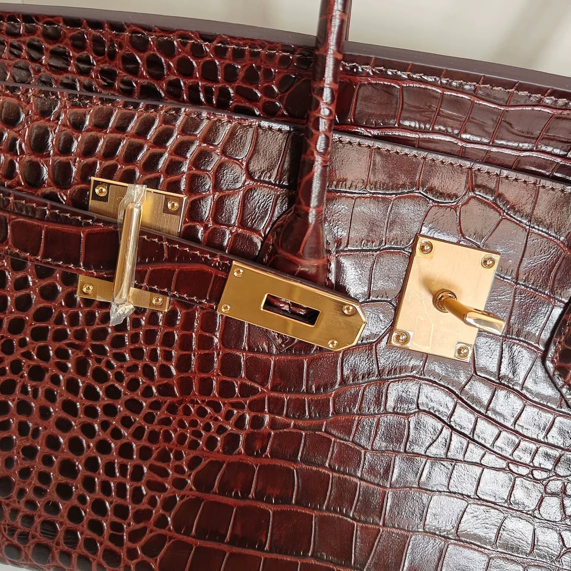 악어무늬 숄더버킨백 상품이미지8