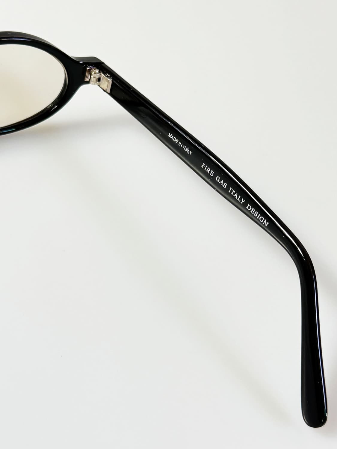 90s FIRE GAS 블랙 오벌 뿔테 투명 틴트 빈티지 선글라스 상품이미지6