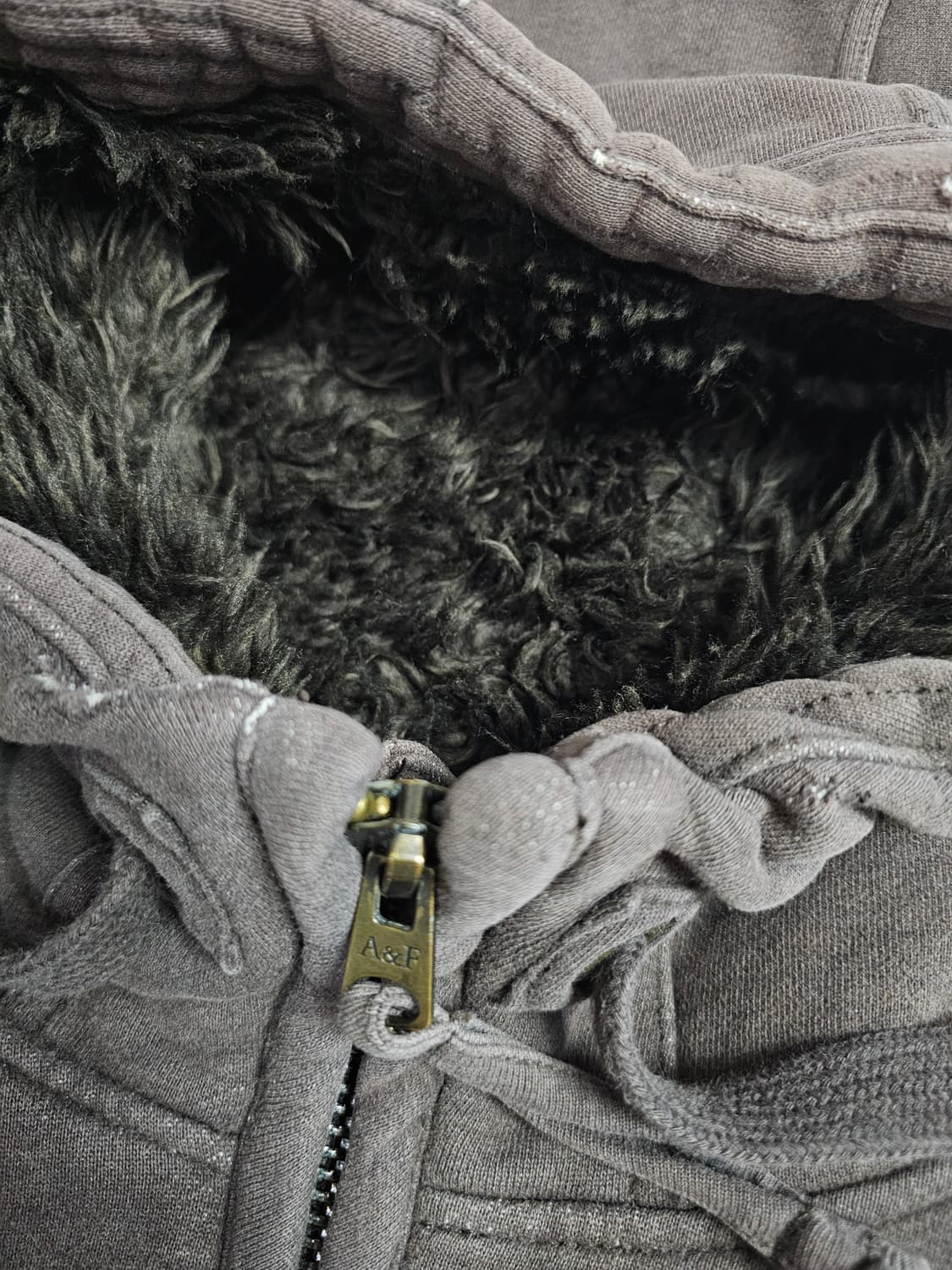 00s y2k 양홍원 아베크롬비 차콜 울프조 후드집업 M 상품이미지4