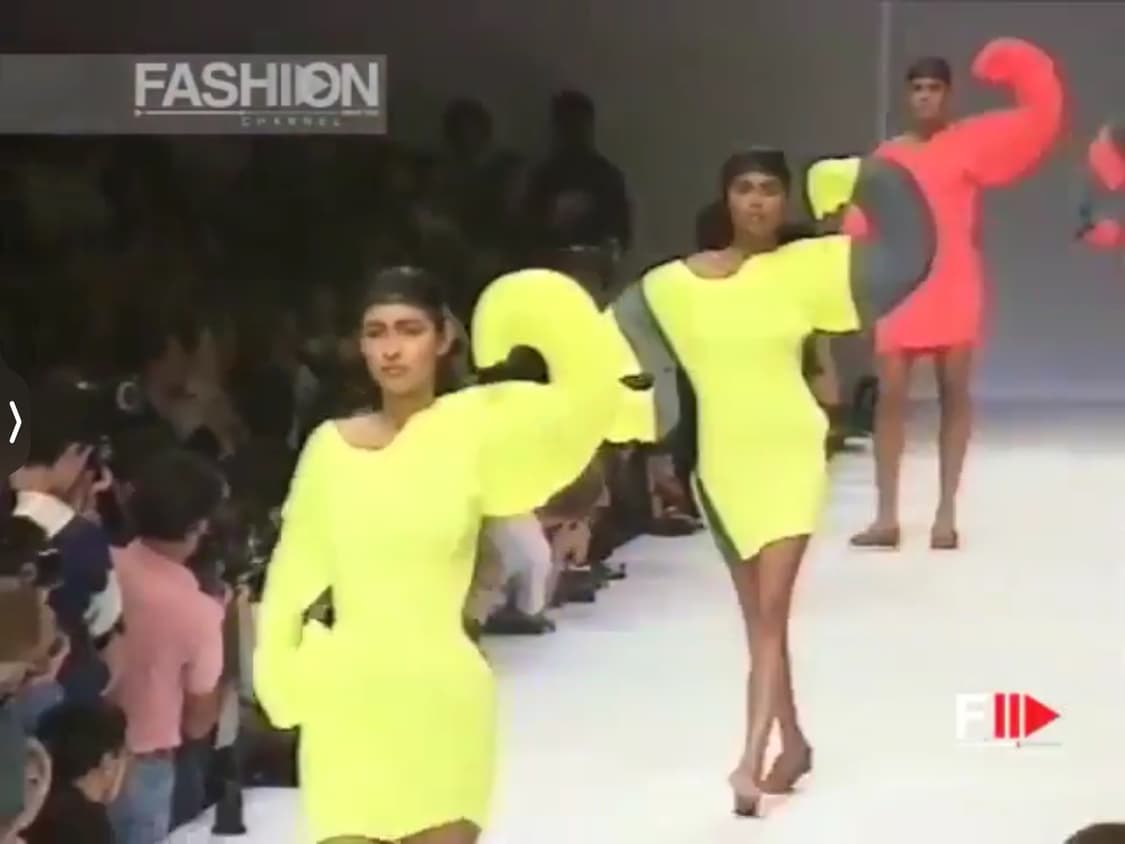 이세이미야케 1991 아카이브 플리츠 커브드 슬리브 튜닉 드레스 상품이미지10