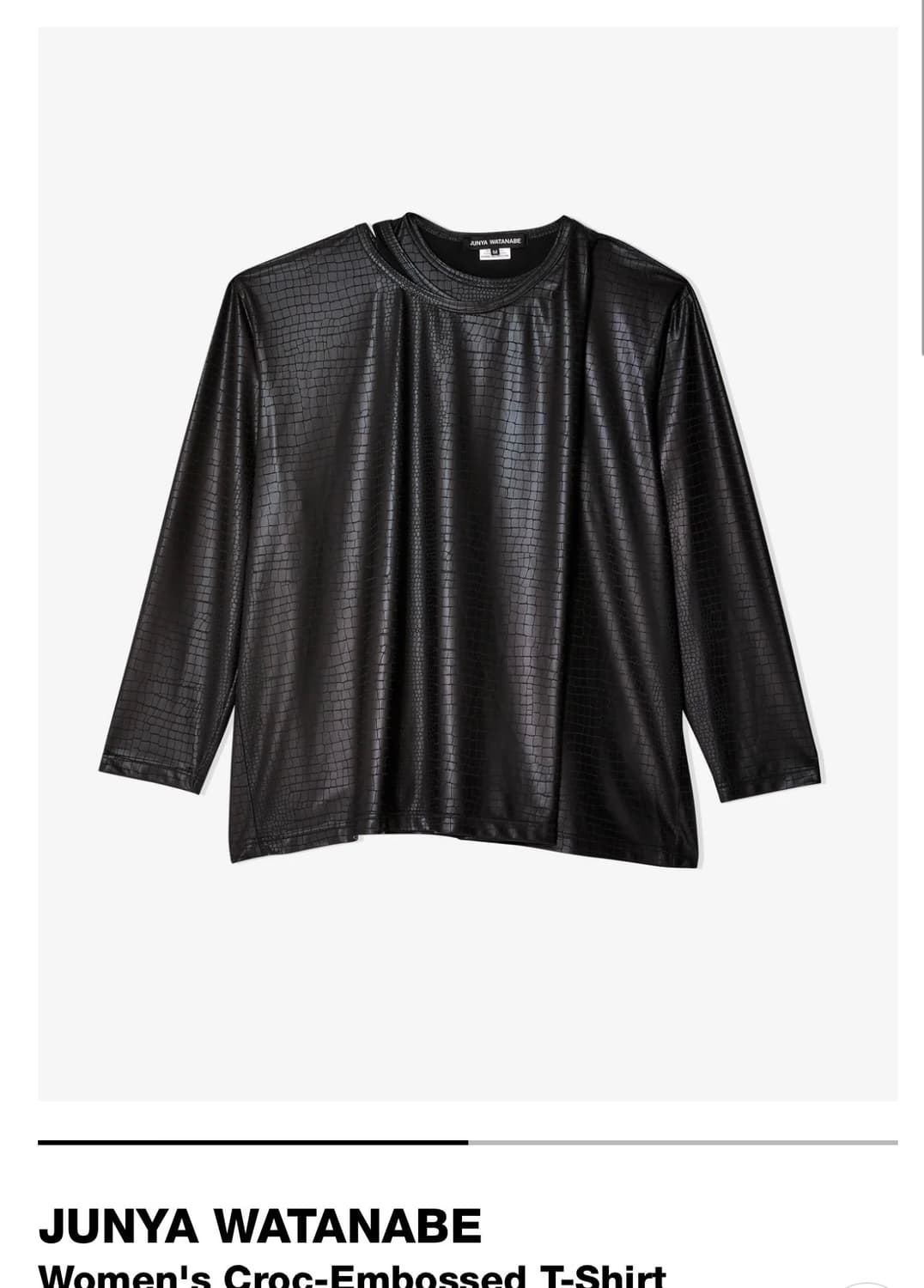 준야 와타나베 크로커다일 엠보스드 티셔츠 상품이미지2