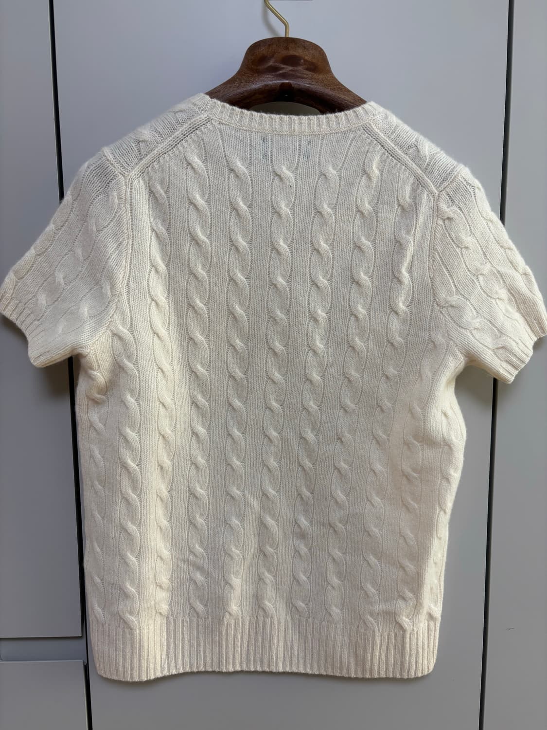 폴로 랄프로렌 울 캐시미어 반팔 아이보리 상품이미지4