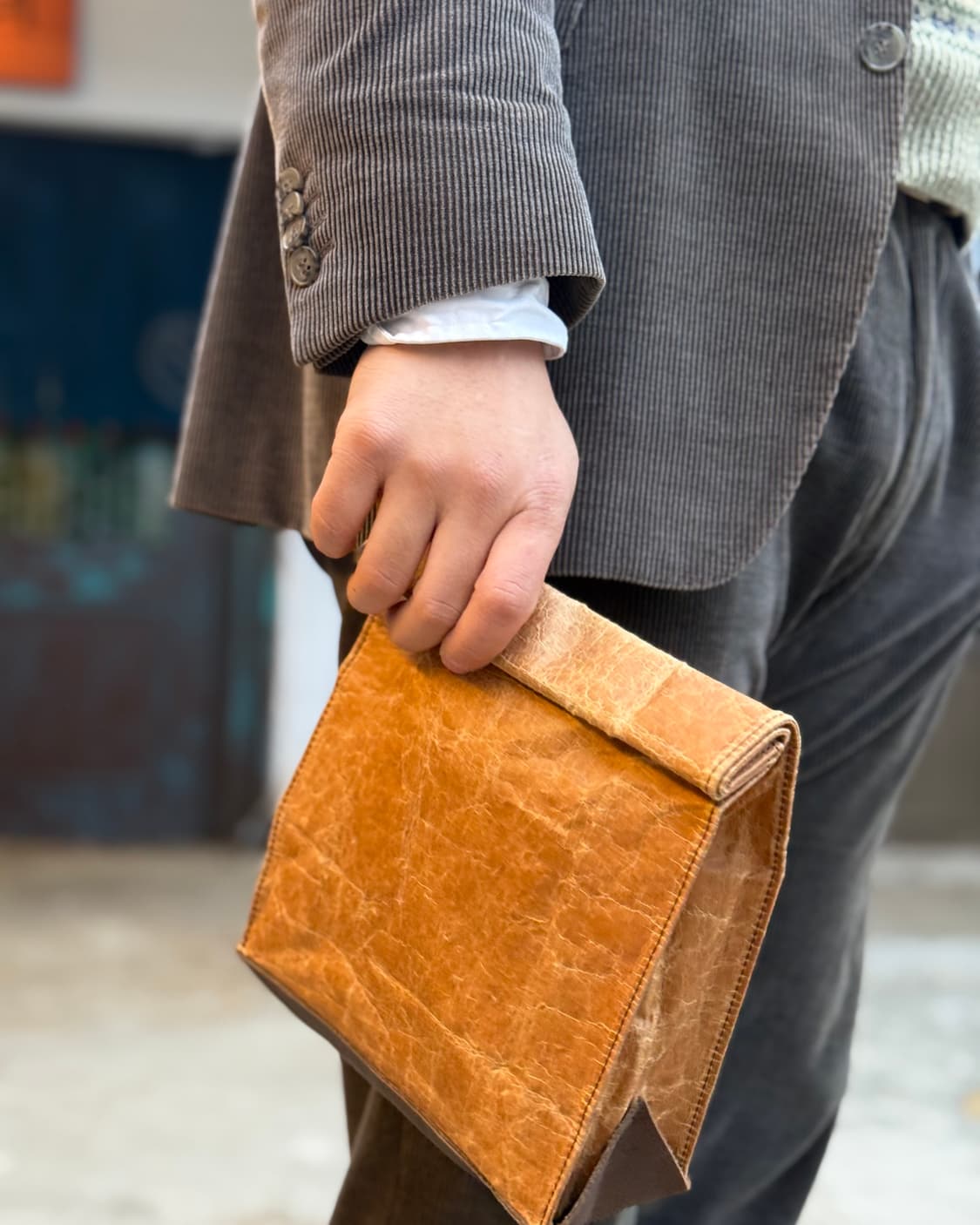 빈티지 크라프트 파우치 백 상품이미지8