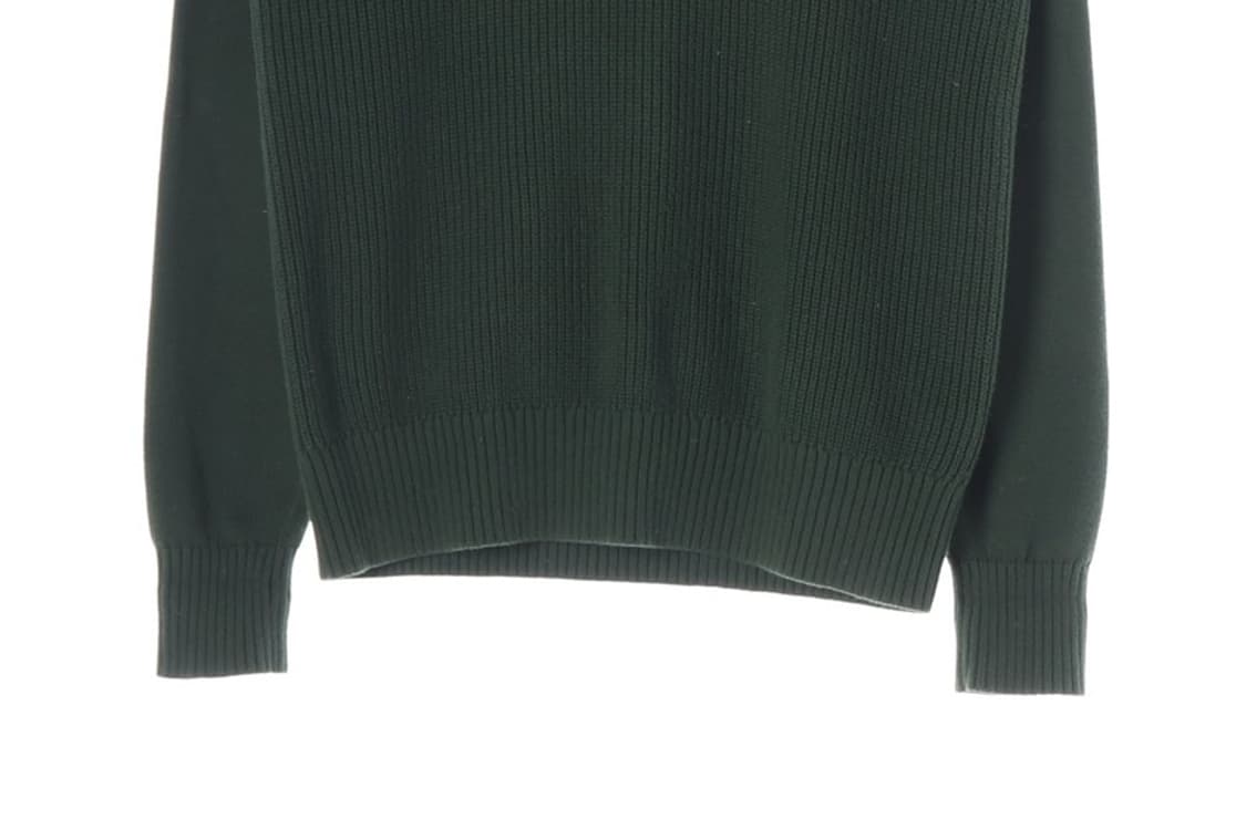타미힐피거 숄칼라 코튼 니트 스웨터 다크그린 XS 상품이미지5