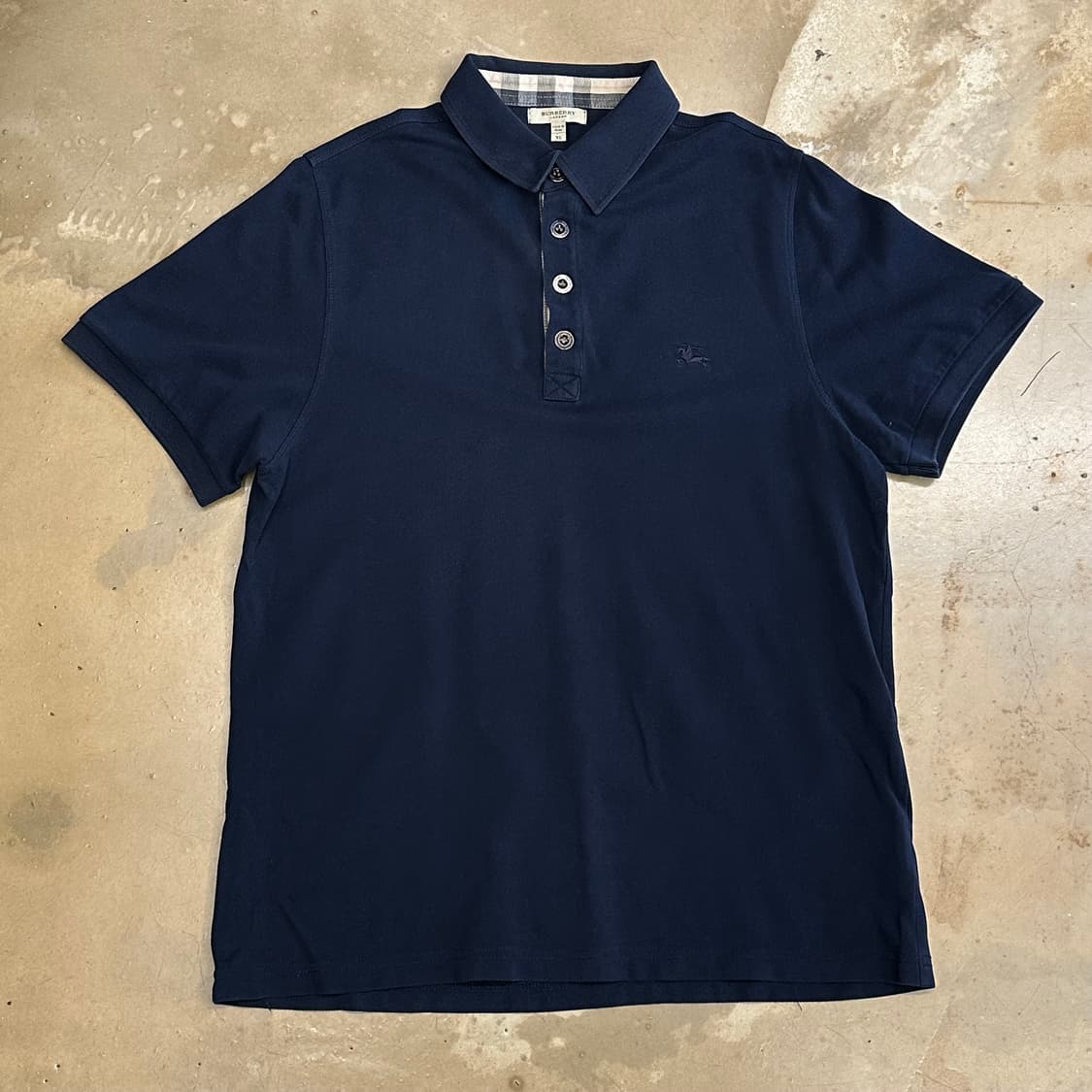 XL 버버리 네이비 카라 반팔 티셔츠 상품이미지2