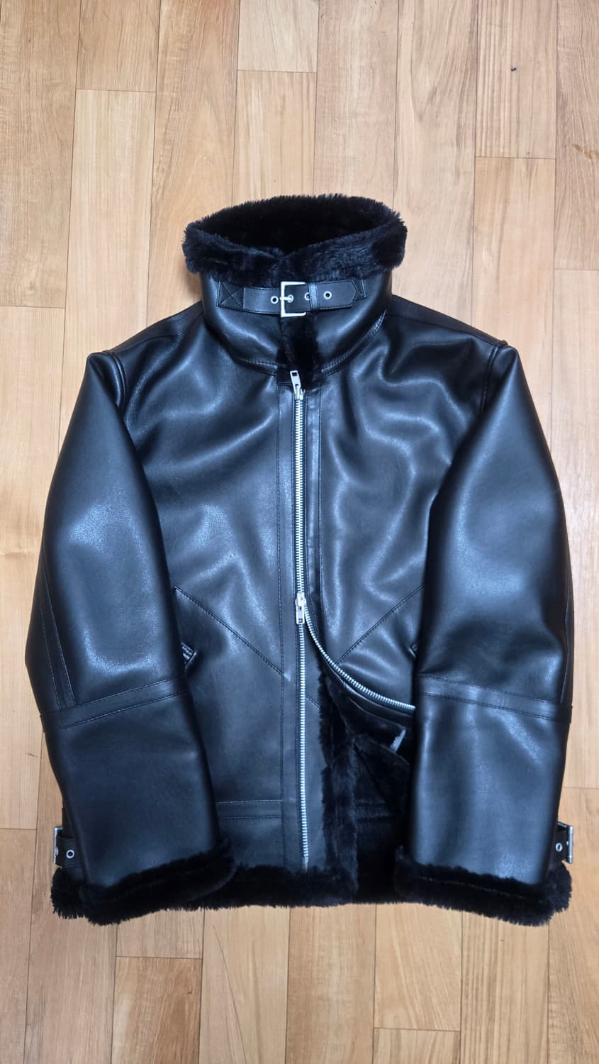 도프제이슨 블랙 무스탕 자켓, 가죽자켓 상품이미지2