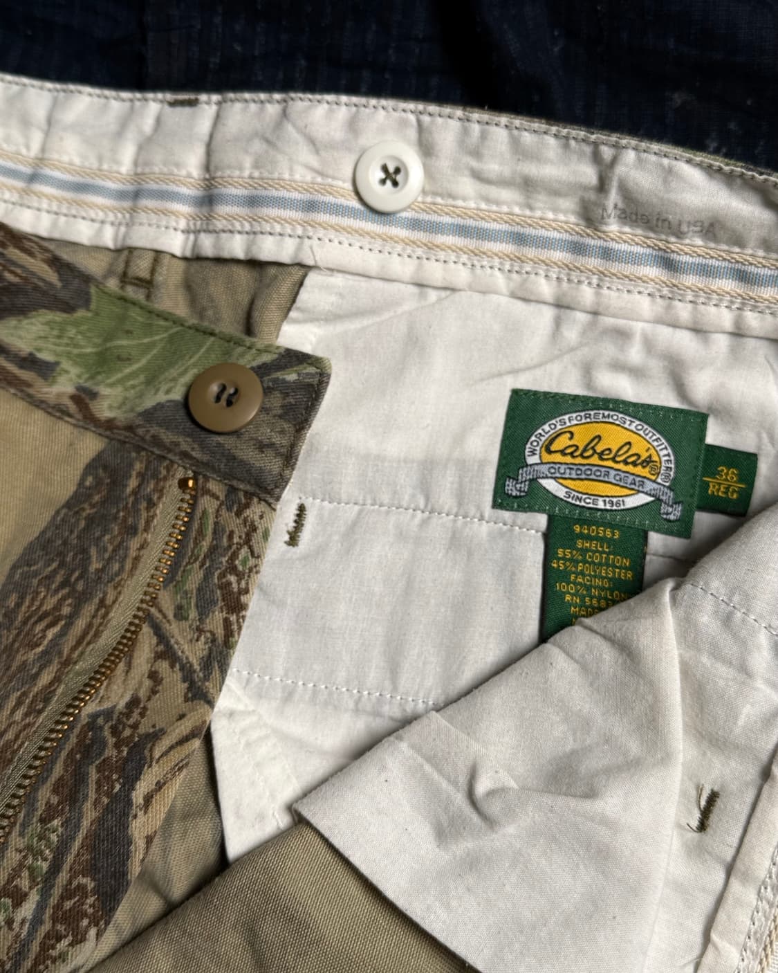 90-00‘s 카벨라스 트리바크 패턴 헌팅 팬츠 36 상품이미지6