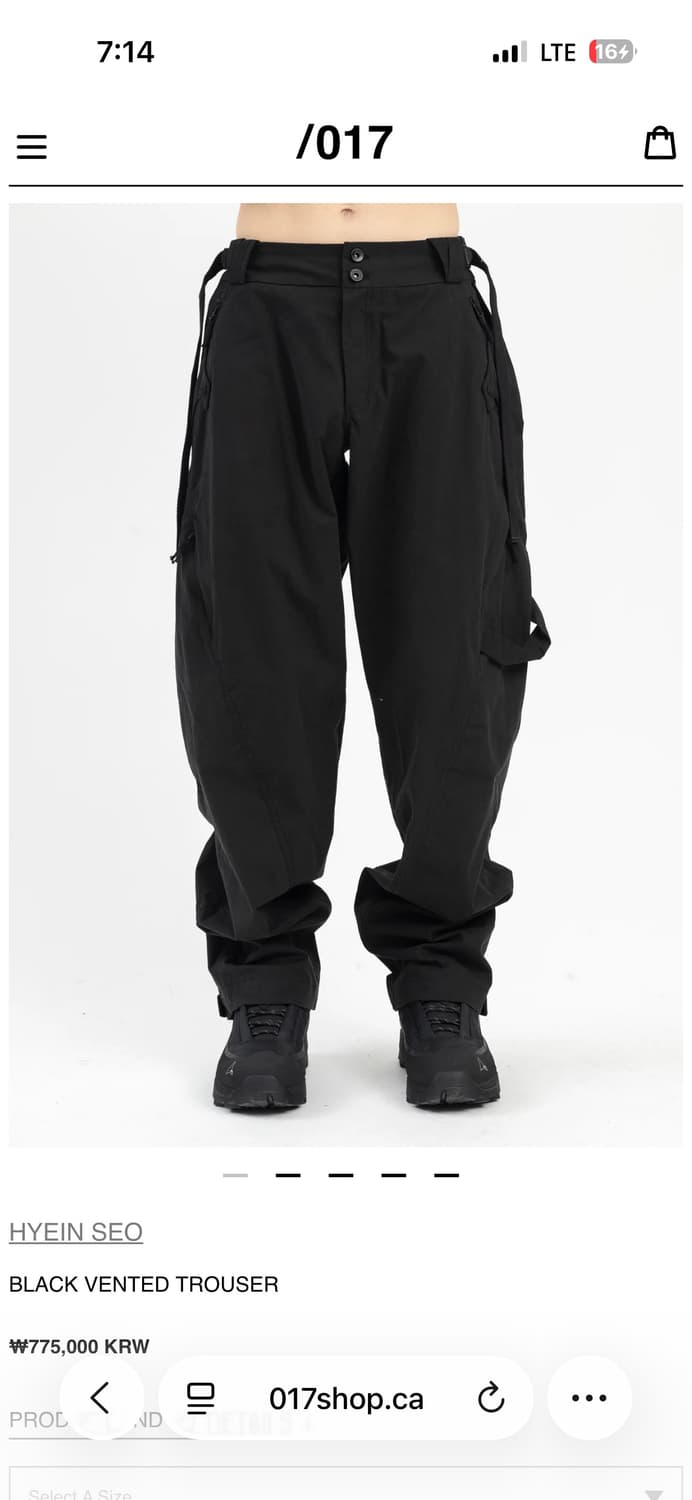 혜인서 24fw black vented trouser 상품이미지2