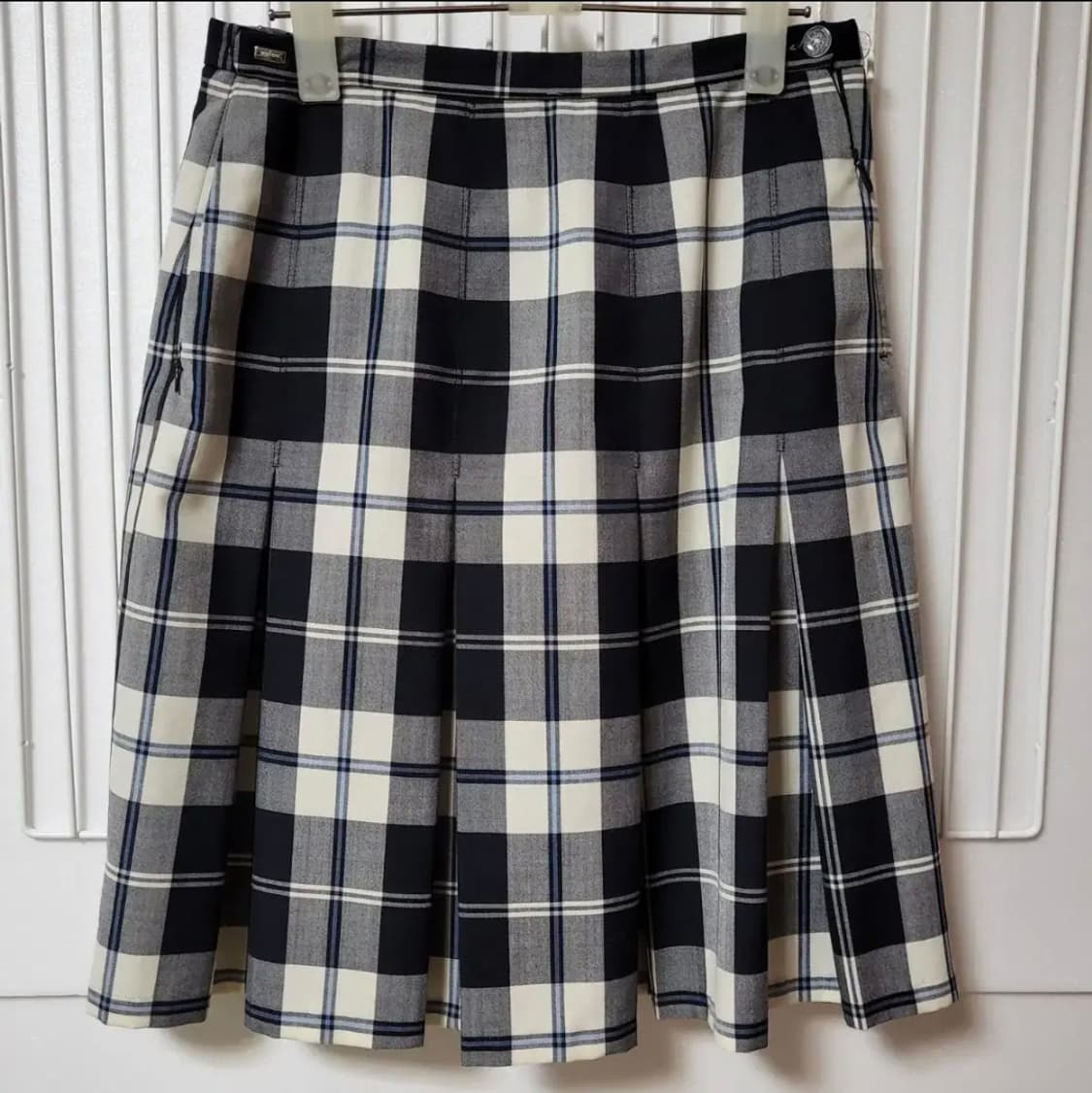 279 ) 교복 치마 71 핀턱 체크 스커트 상품이미지1