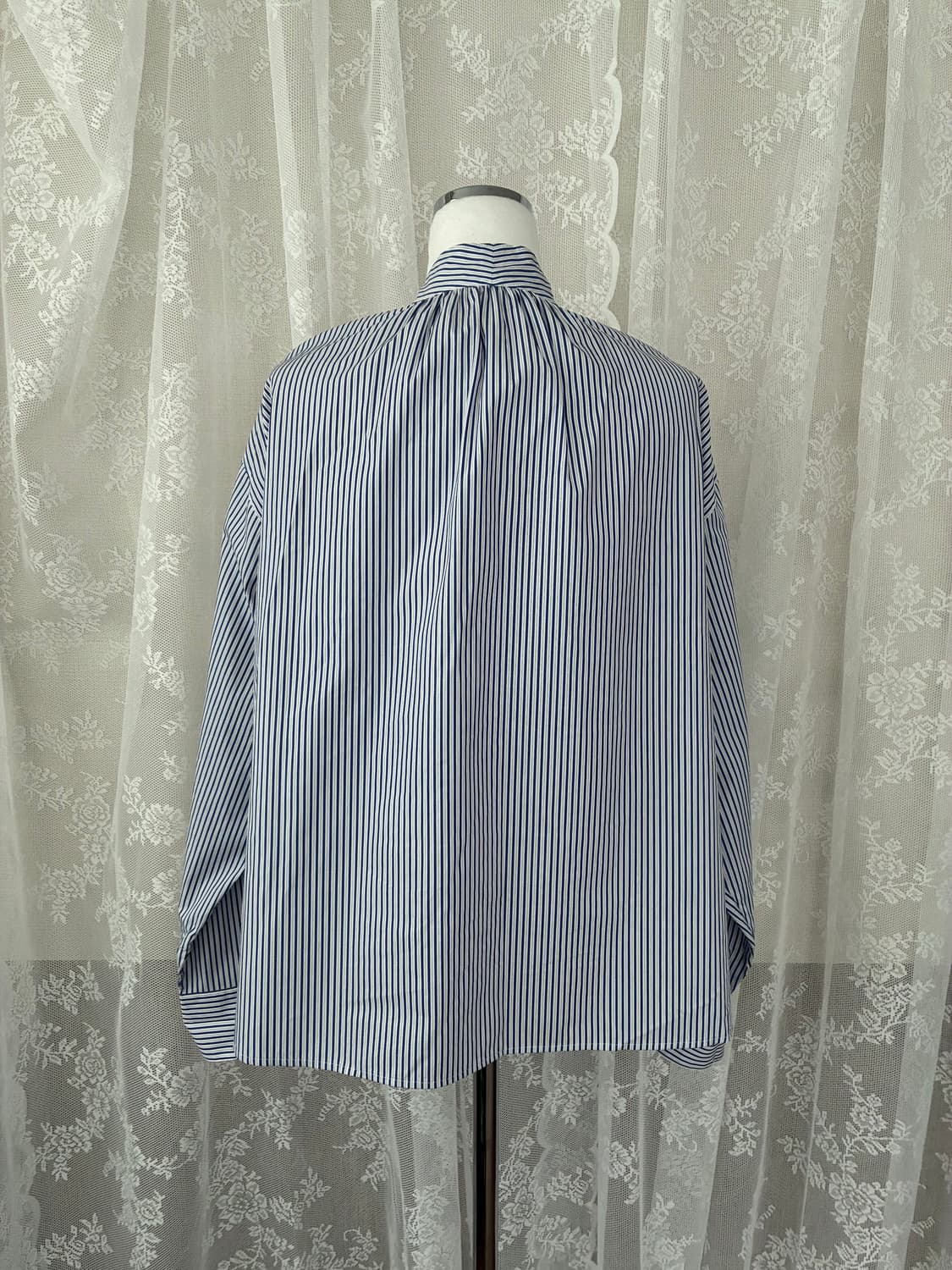 M) 마시모두띠 하이넥 스트라이프 블라우스 셔츠 상품이미지3