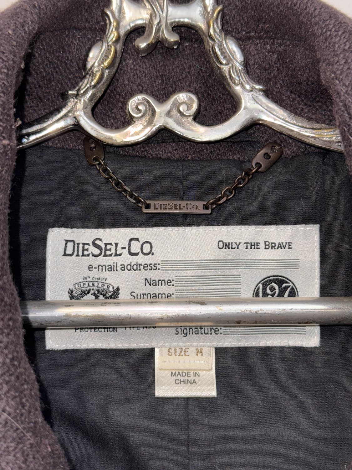 DIESEL dark brown wool pea coat  상품이미지7