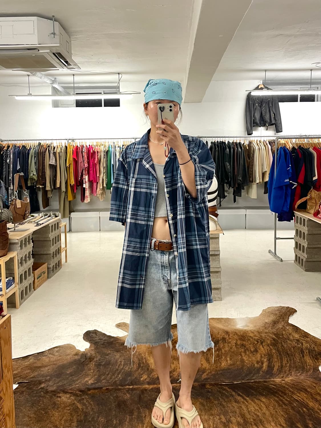 DICKIES madras check open collar shirts 상품이미지3