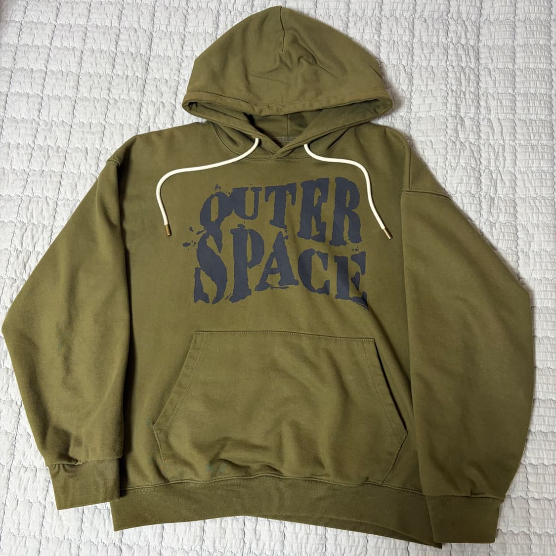 스페이스 헤비코튼 후드 카키 M 상품이미지2