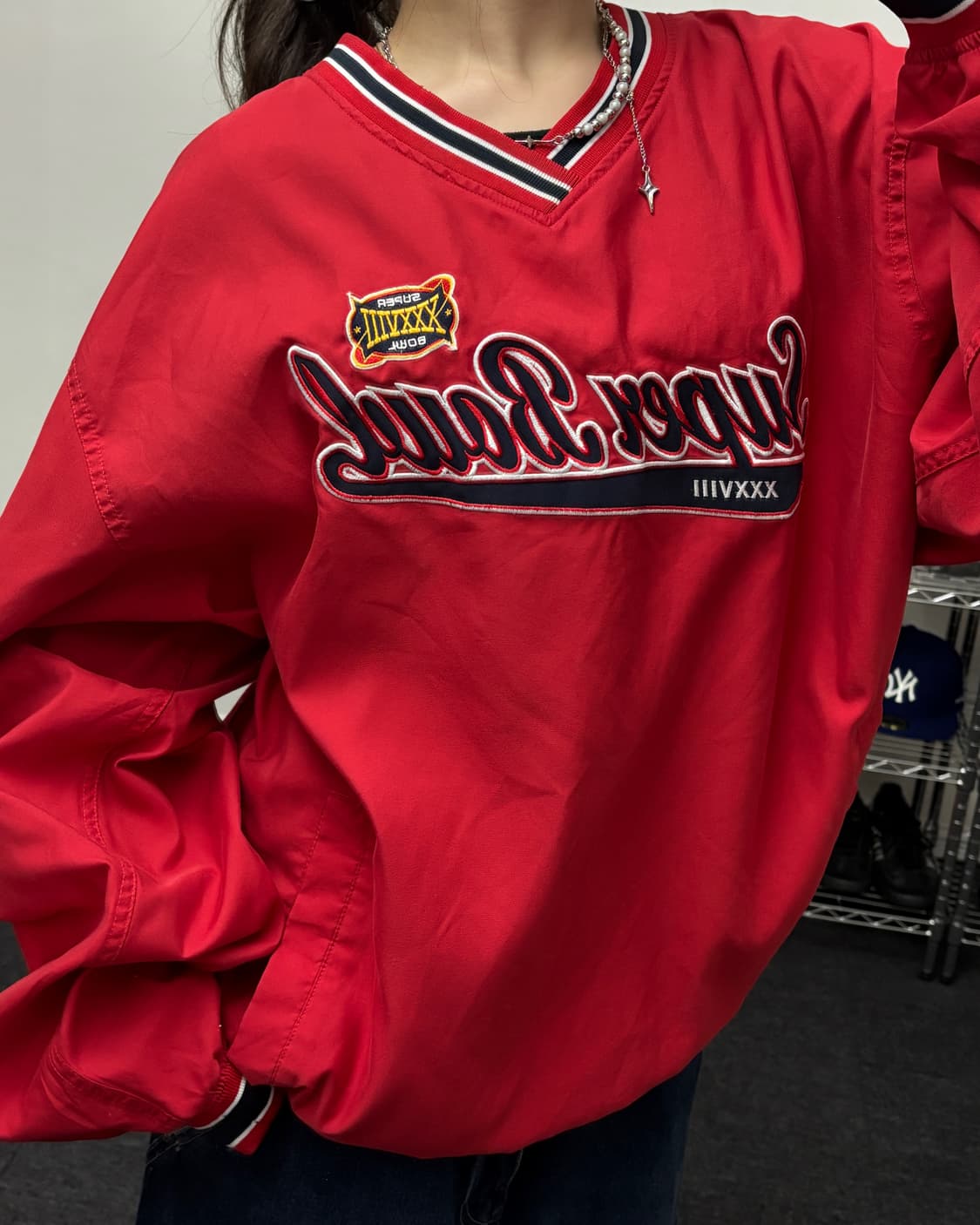 리복 00s NFL 슈퍼볼 오버사이즈 웜업  상품이미지2