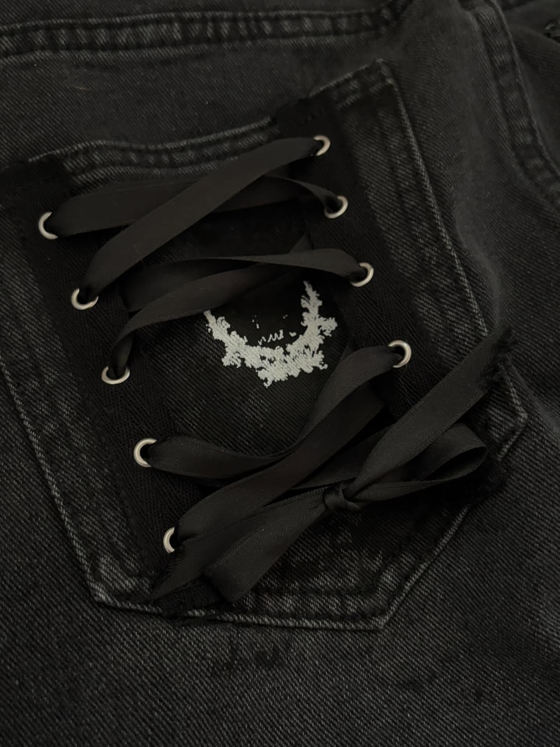 • hurtmade dark gray eyelet denim pants 상품이미지8