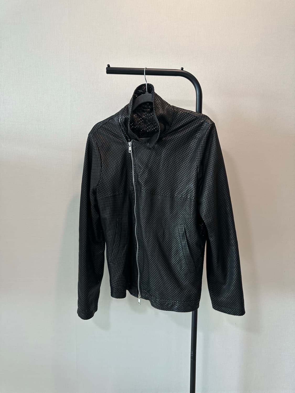 조르지오 브라토 펀칭 레더 라이더스 자켓 상품이미지4