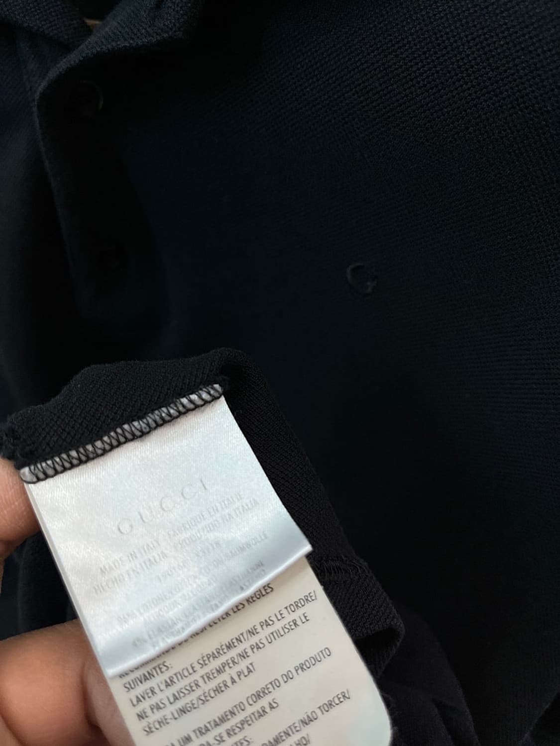 100-105) 구찌 카라 배색 카라티  상품이미지4