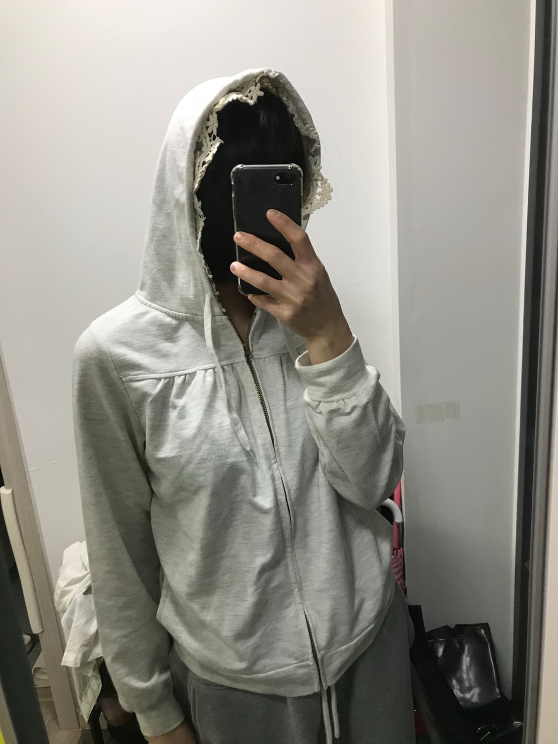 빈티지 레이스 후드집업 상품이미지2