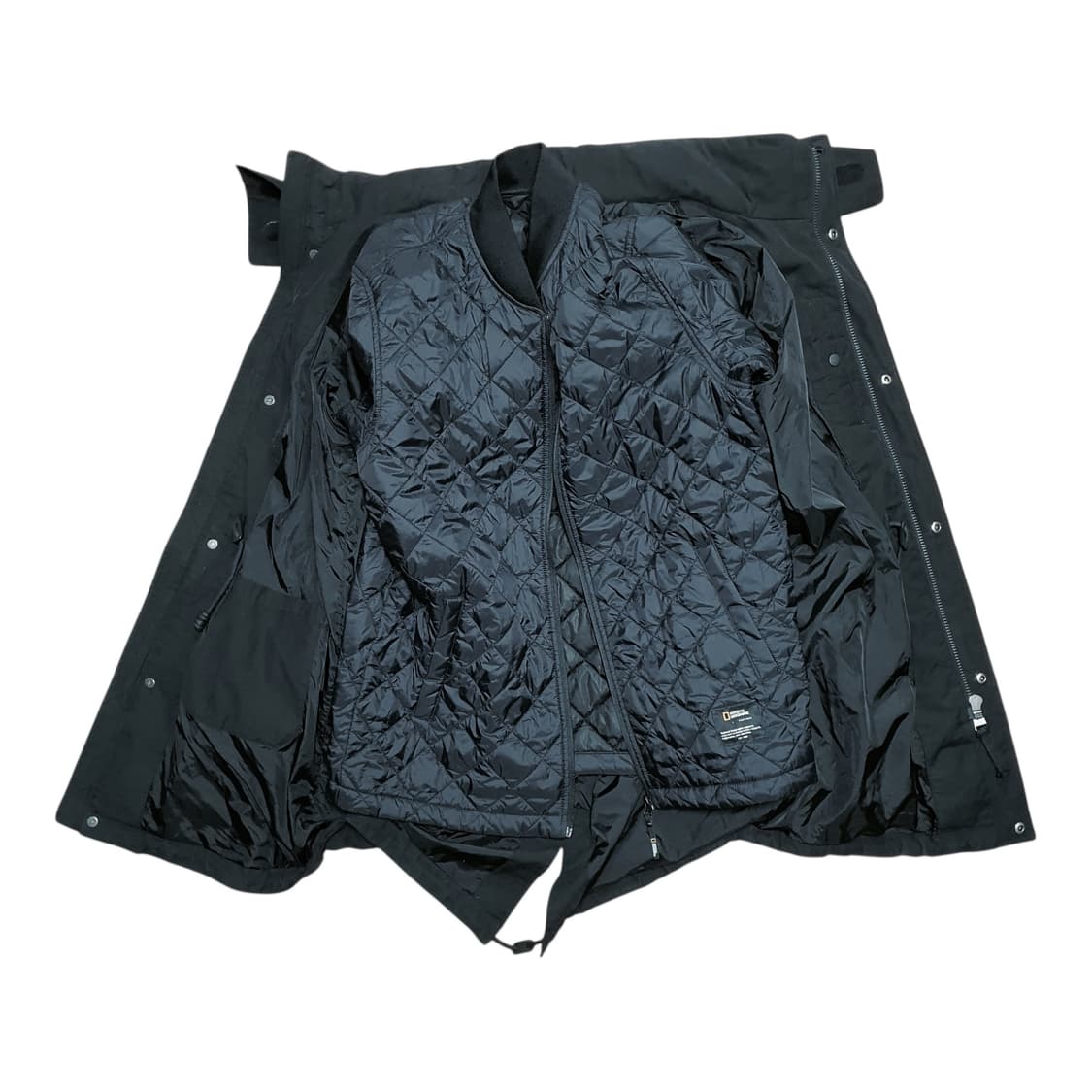 ✨ (경량패딩포함) 내셔널 지오그래픽 블랙 야상 자켓 패딩 상품이미지3