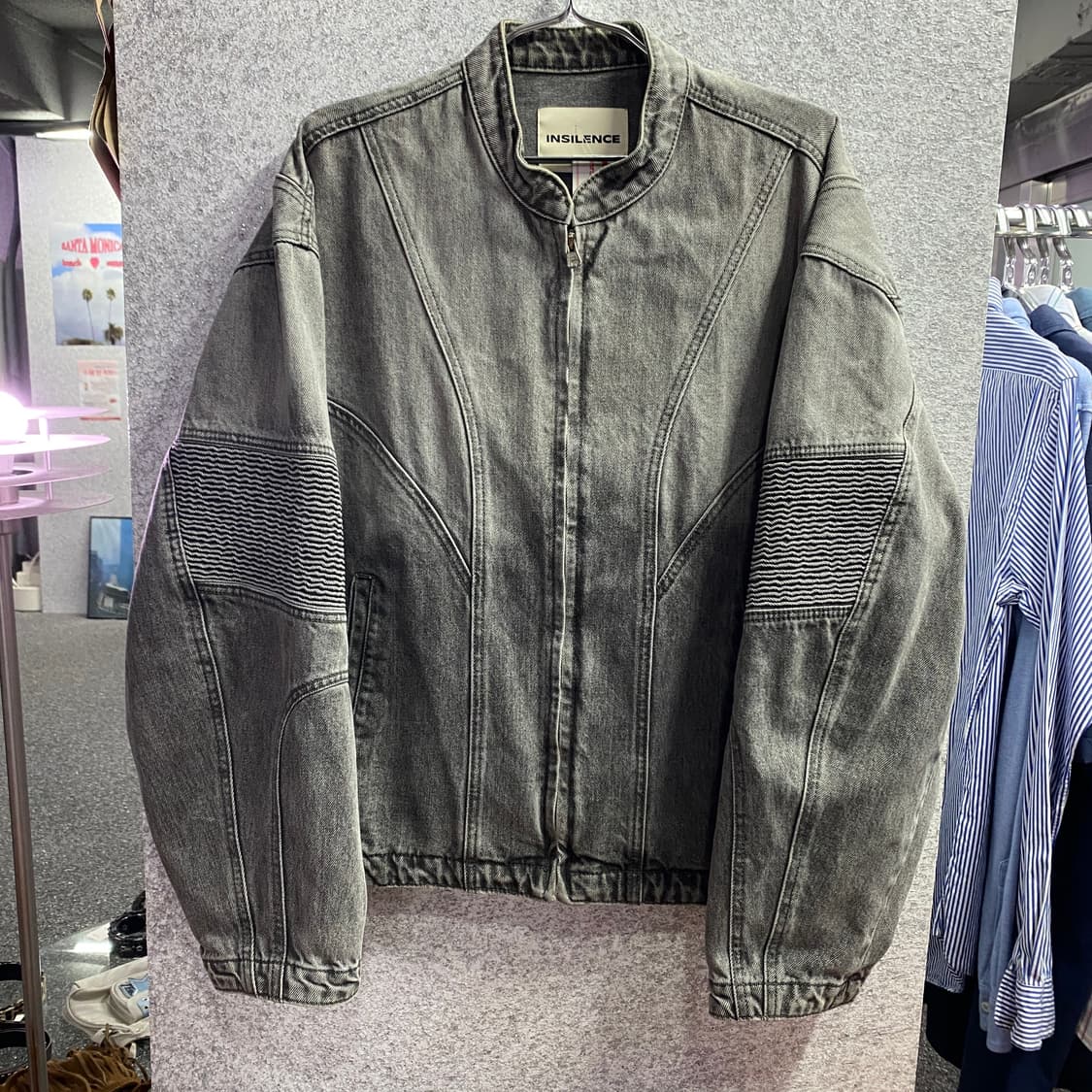 인사일런스 스모킹 페이드 그레이 데님 자켓 B3969  상품이미지2