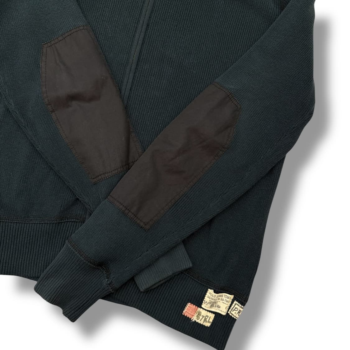 폴로진스 숄더패치 니트집업 r1999 상품이미지6