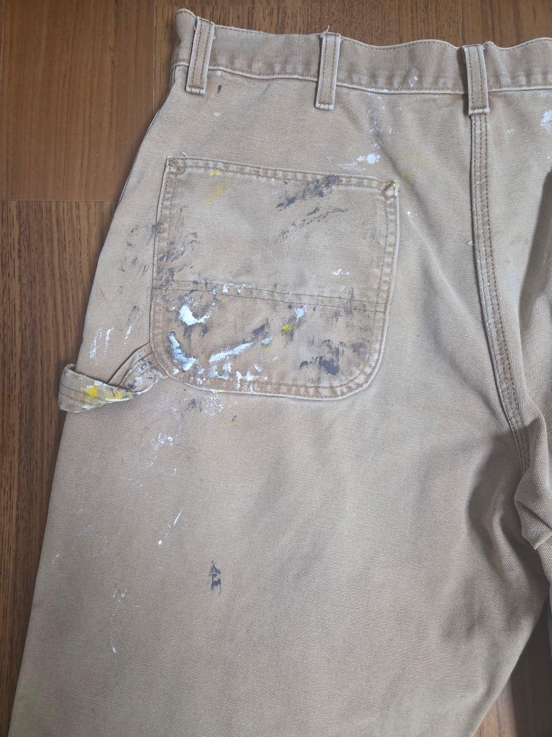 칼하트 페인팅 워크웨어 팬츠 베이지 상품이미지4