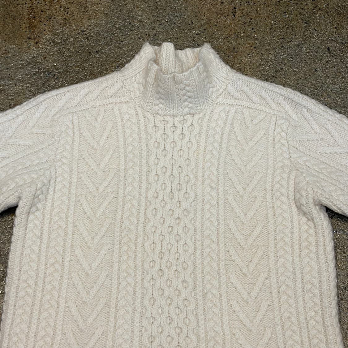 90s USA 빈티지 폴로 랄프로렌 피셔맨 니트 헤비코튼 꽈베기니트  상품이미지3