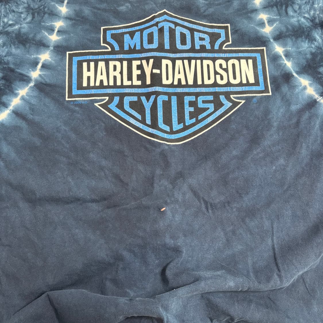 🇺🇸 90s 할리 데이비슨 타이다이 롱슬리브 블루 상품이미지7