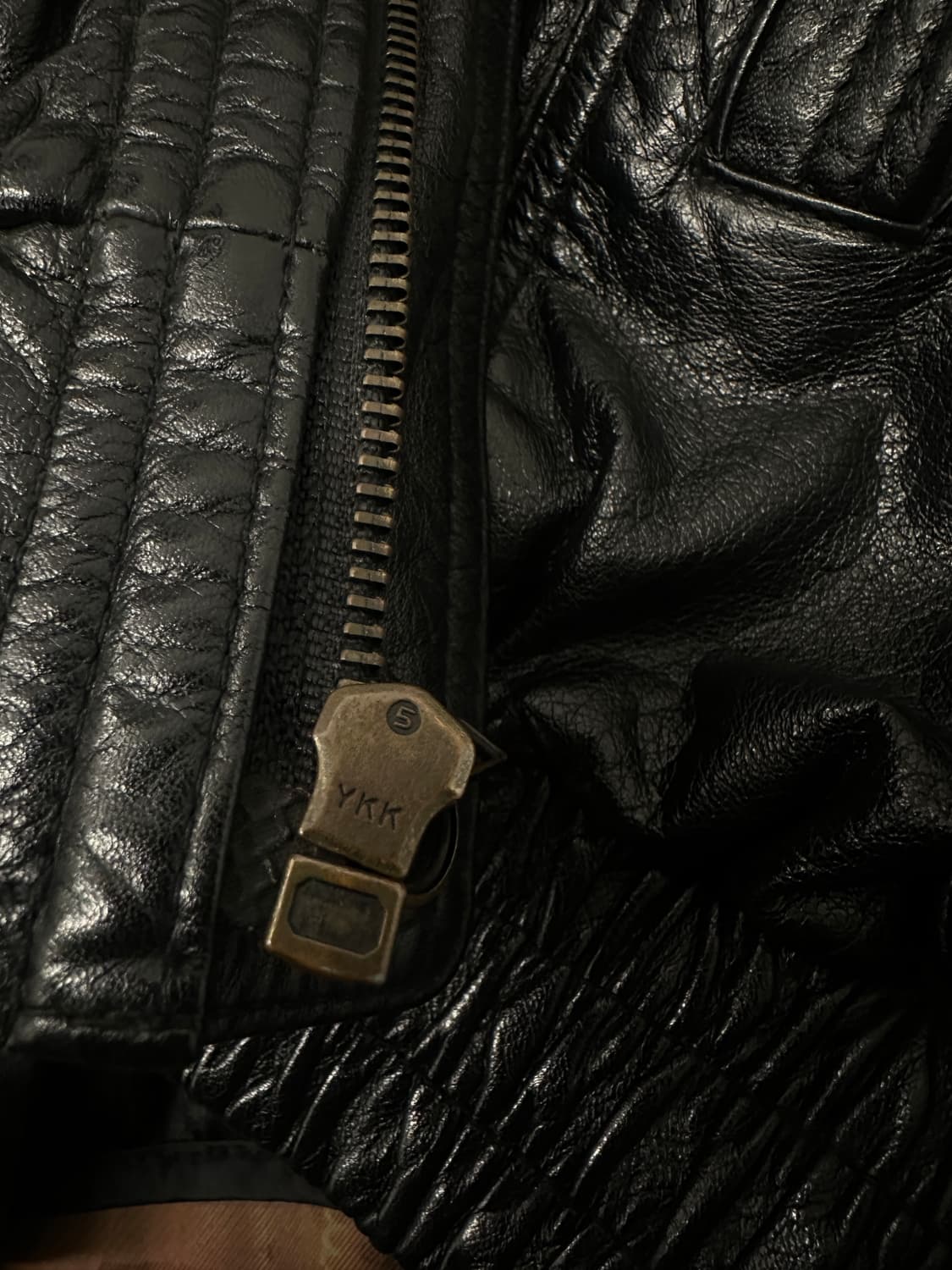 leather 레더 빈티지 가죽 블루종 상품이미지7