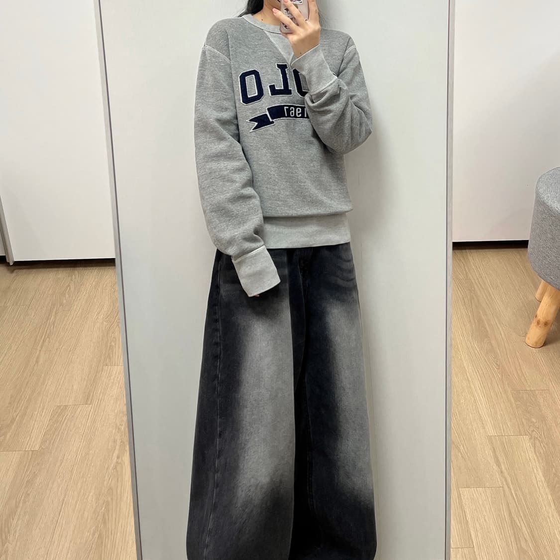 폴로 랄프로렌 엠브로이드 그레이 맨투맨 상품이미지1