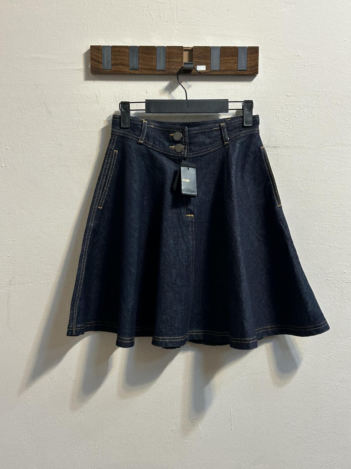 (deadstock) 마쥬 플레어 진청 데님 스커트 상품이미지1