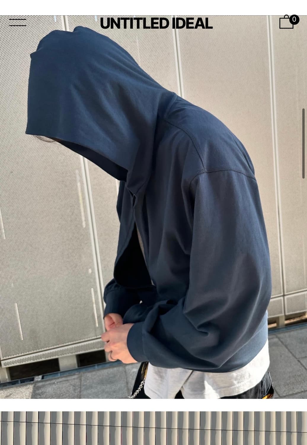 언타이틀드아이딜 선데이 후드집업(네이비) 팝니다 상품이미지1