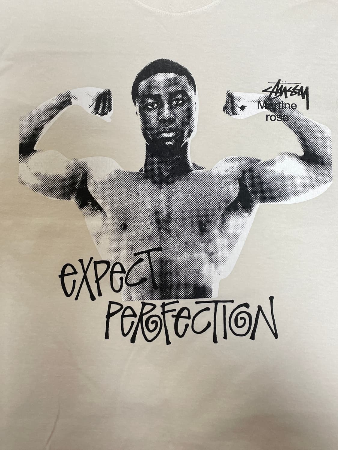 스투시 x 마틴 로즈 스탠드 펌 피그먼트 다이드 티셔츠 내츄럴 상품이미지2