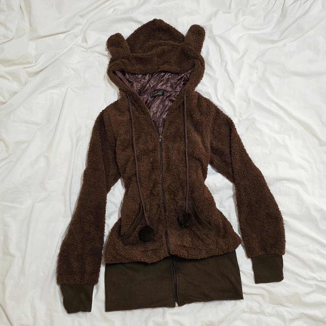 빈티지 쿠마미미 초코 폼폼 원피스 후드 집업 리즈리사 라떼갸루 슈가돌 상품이미지1