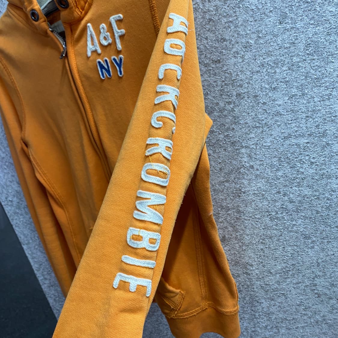 아베크롬비 빈티지 사이드로고 오렌지 후드집업 B4526 상품이미지4