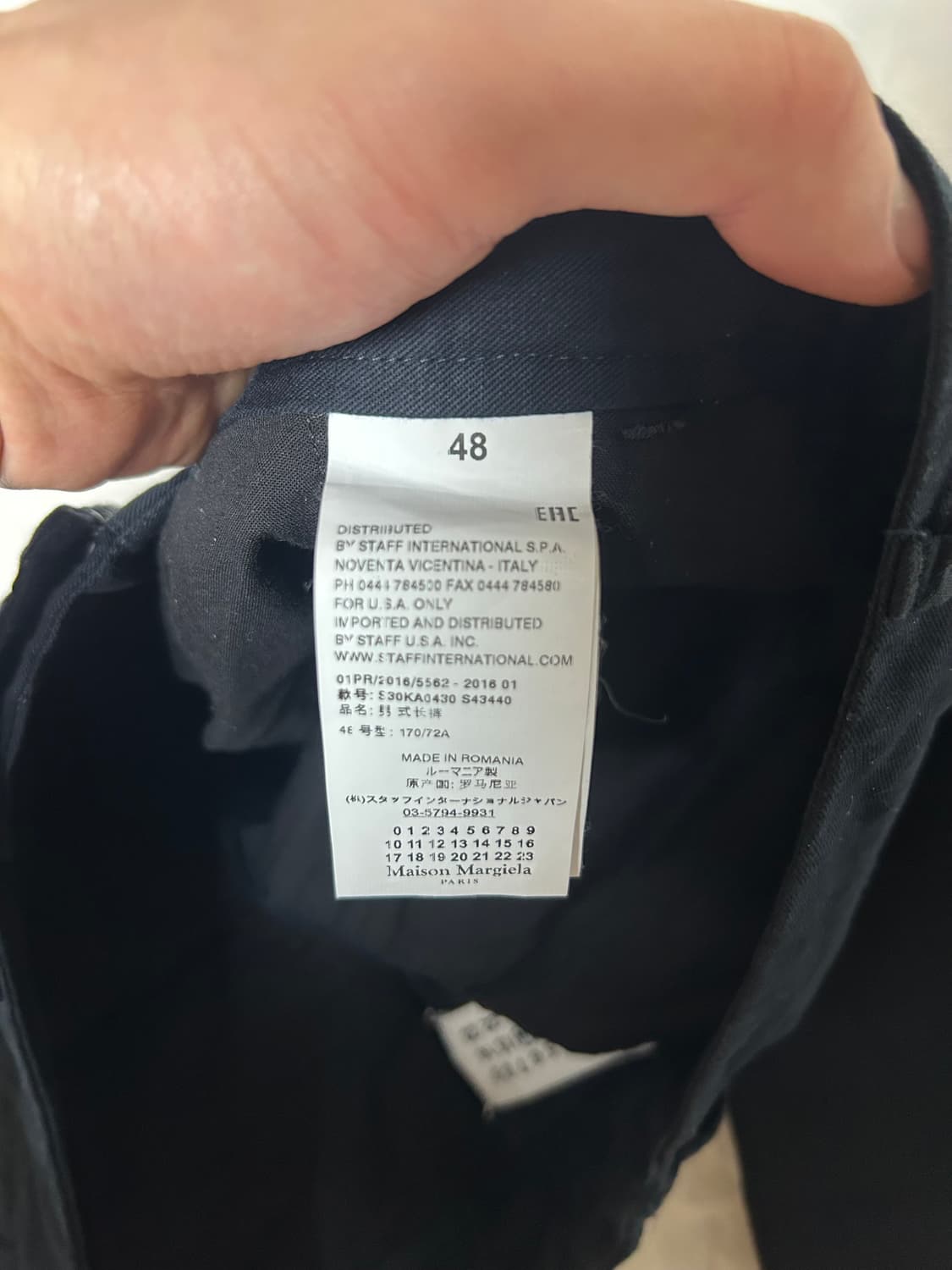 maison margiela 16ss cut-off pants black 상품이미지5