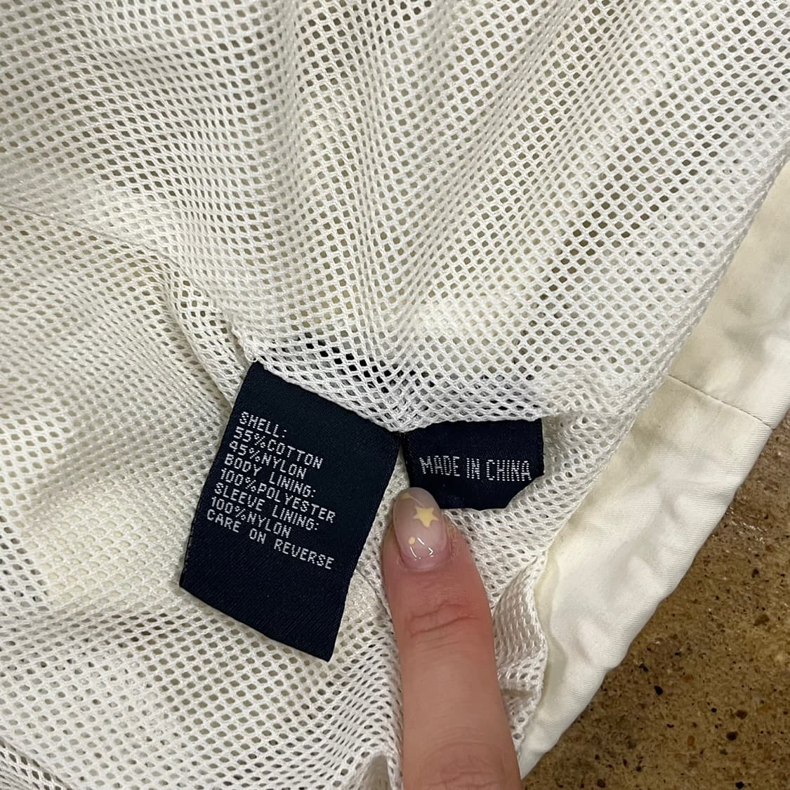 [정품/M] 노티카 화이트 배색 바람막이 점퍼 b15 상품이미지4